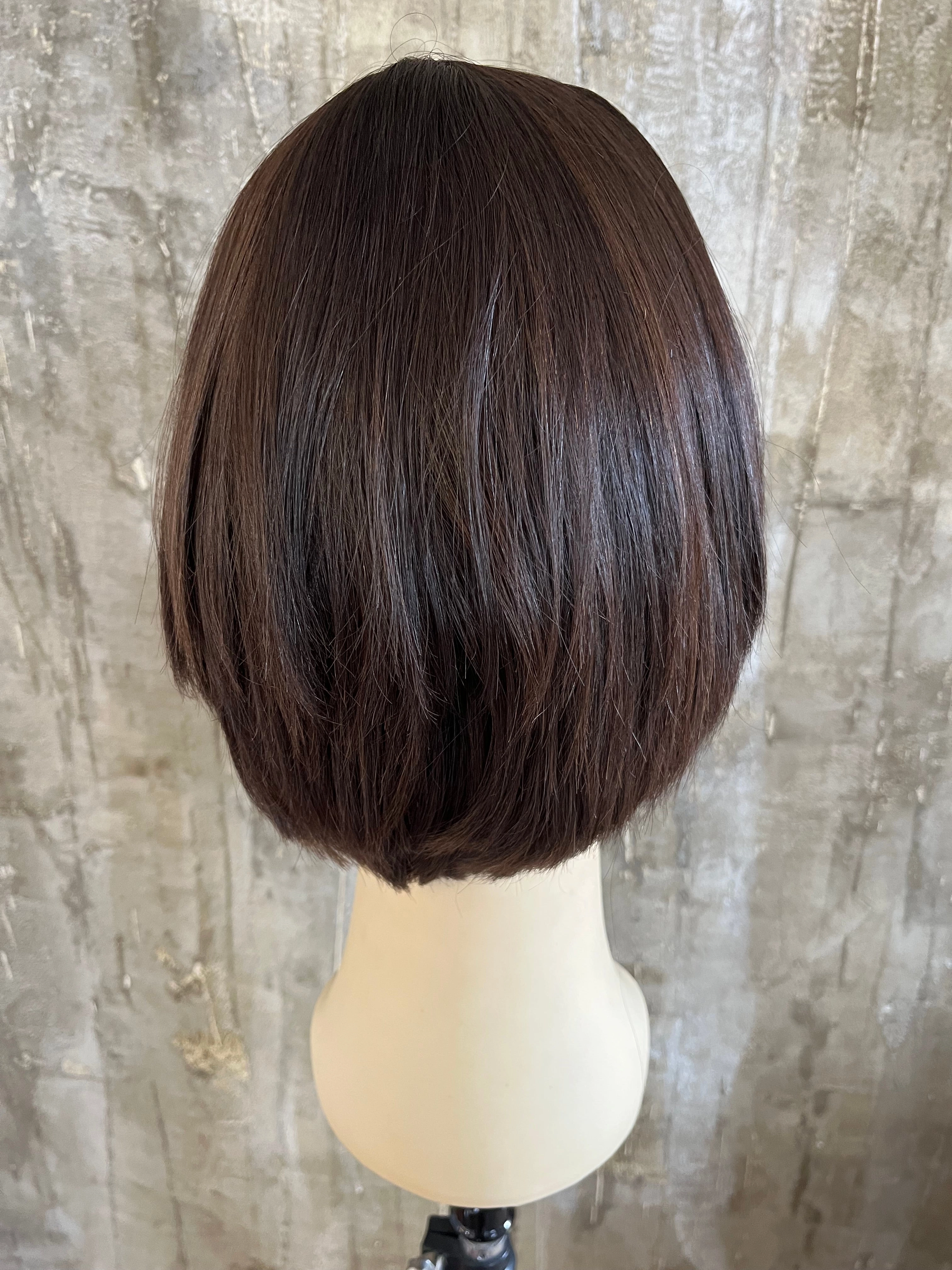 100% EUROPEAN VIRGIN NATURAL HUMAN HAIR WIG BROWN 10."