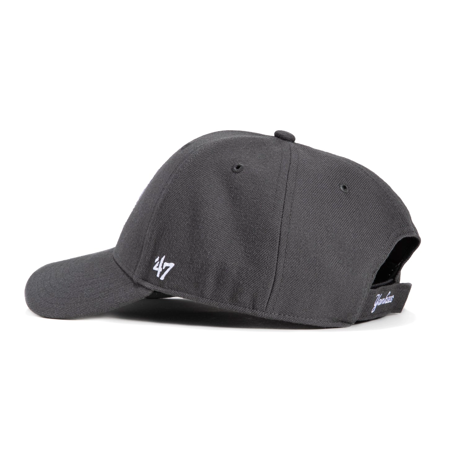 47 Brand New York Yankees MVP Adjustable Hat - Graphite. White