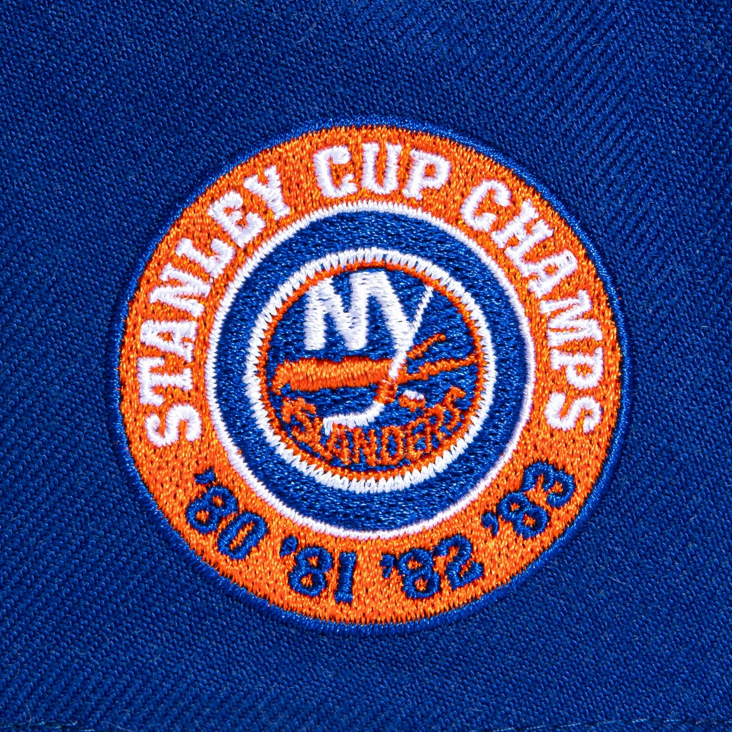 47 Brand Sureshot Captain New York Islanders Stanley Cup Champs Patch Snapback Hat - Royal. Orange