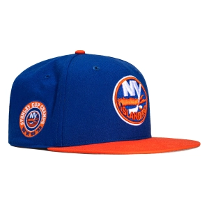 47 Brand Sureshot Captain New York Islanders Stanley Cup Champs Patch Snapback Hat - Royal. Orange