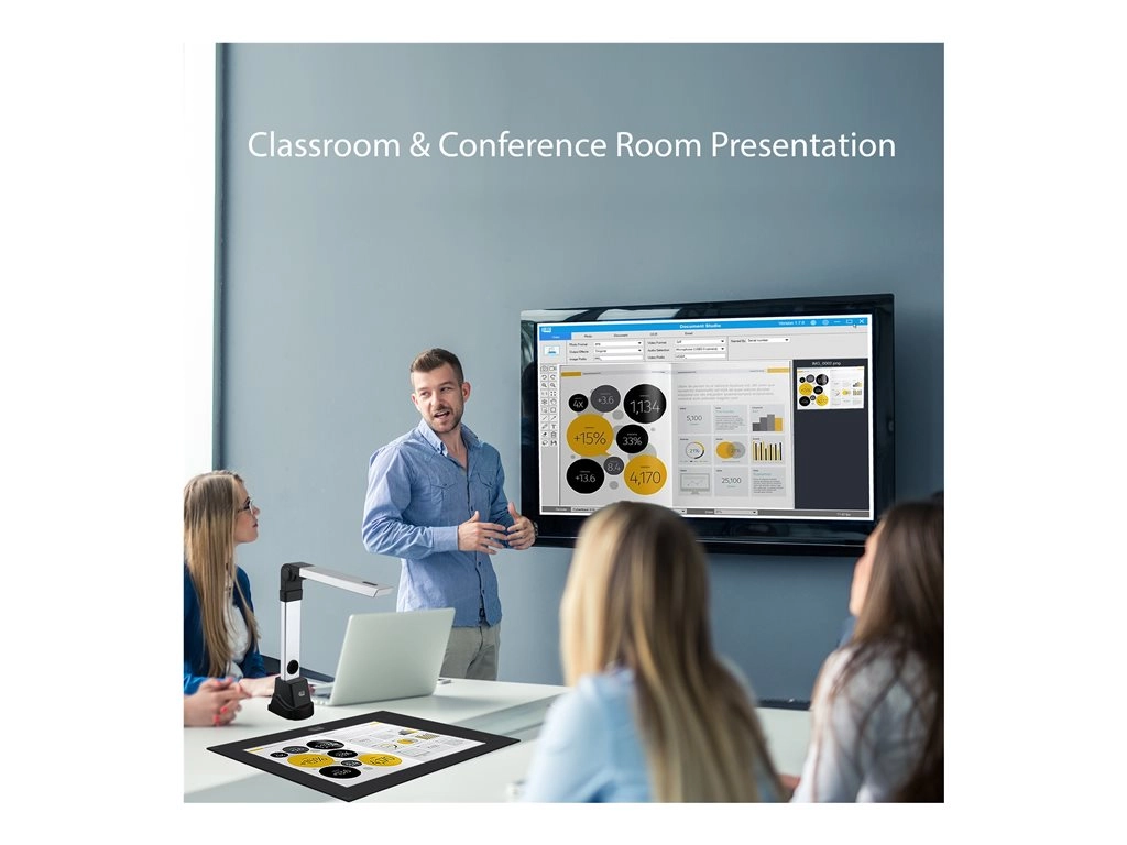 Adesso CyberTrack 810 - Document camera - color - 8 MP - fixed focal CYBERTRACK810