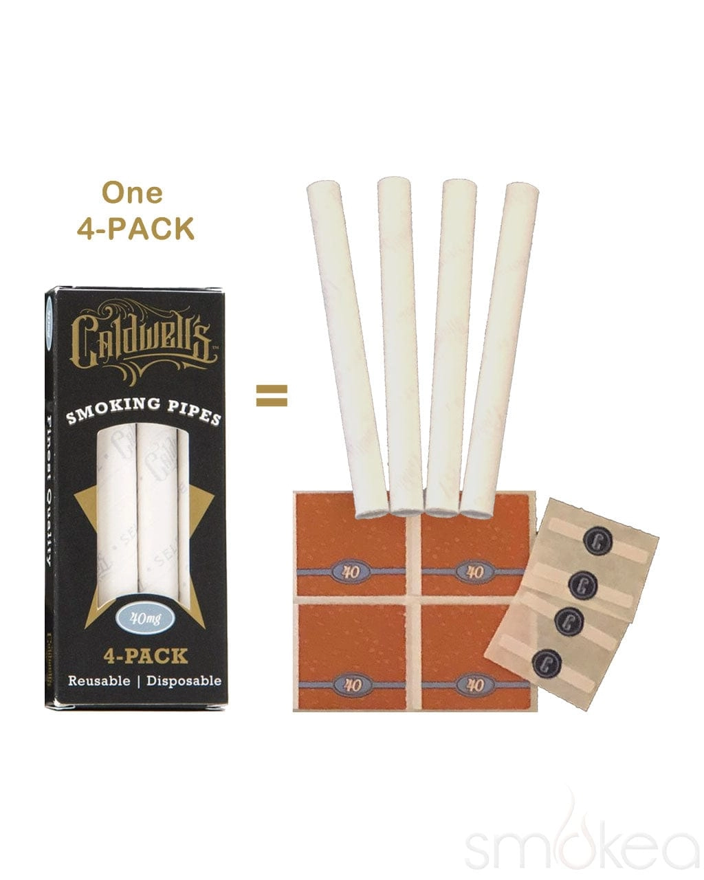 Caldwell's Disposable One Hitter Pipe (4-Pack)