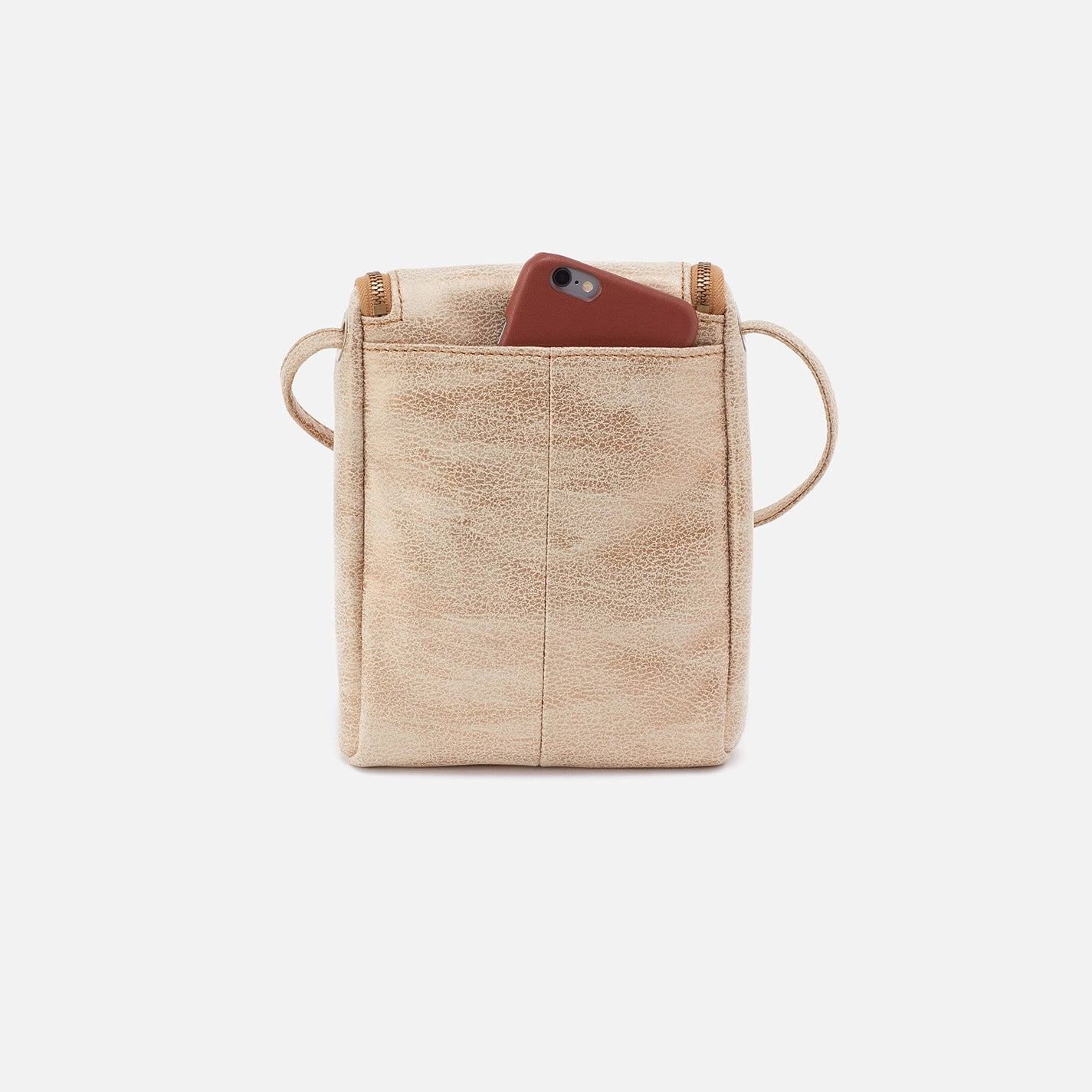 Fern Crossbody In Metallic Leather - Gold Leaf
