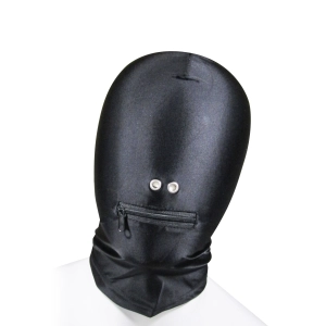 Fetish Pleasure Play Fabric Hood w/Zipper and Nostrils