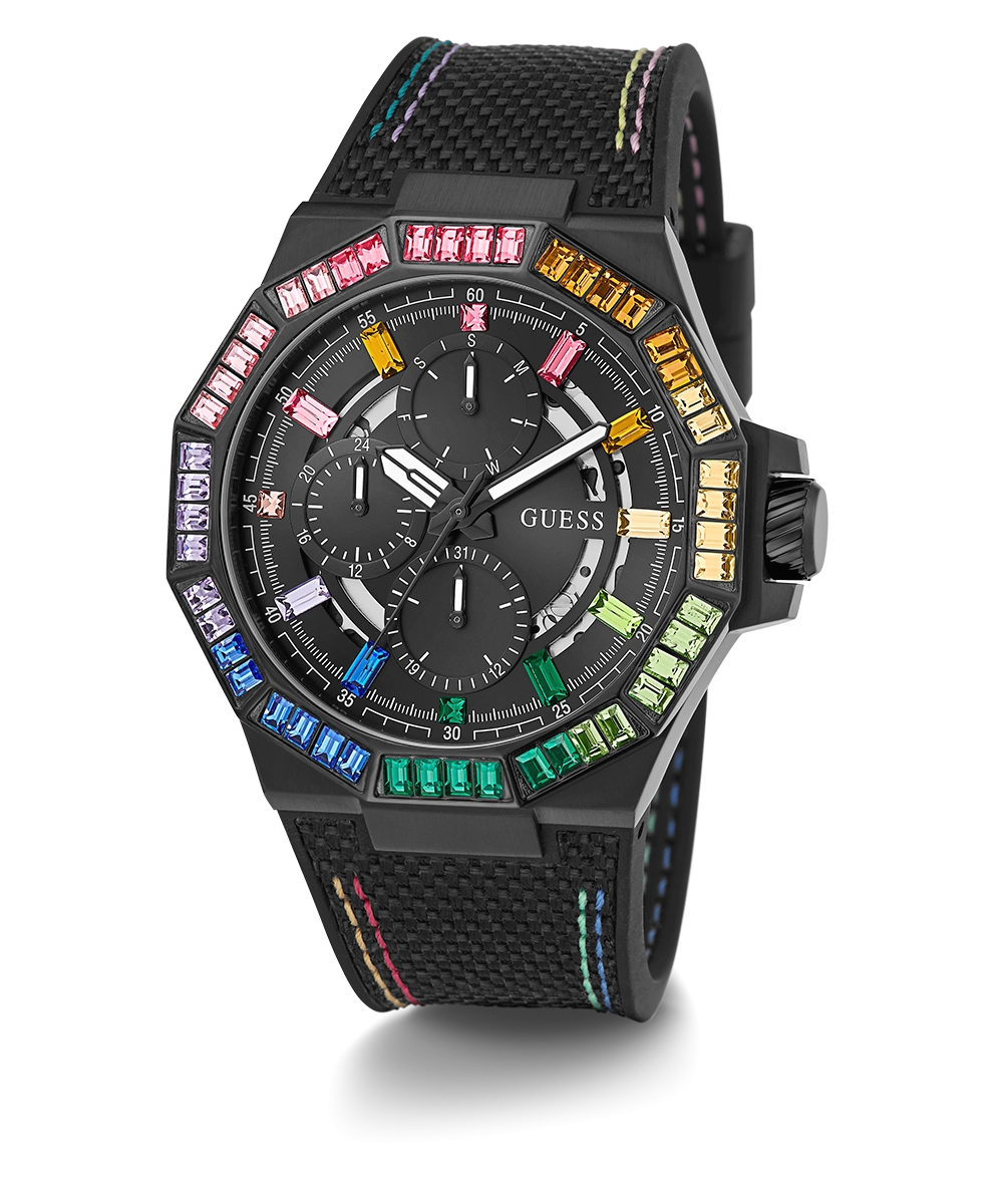 GUESS Mens Black Multi-function Watch