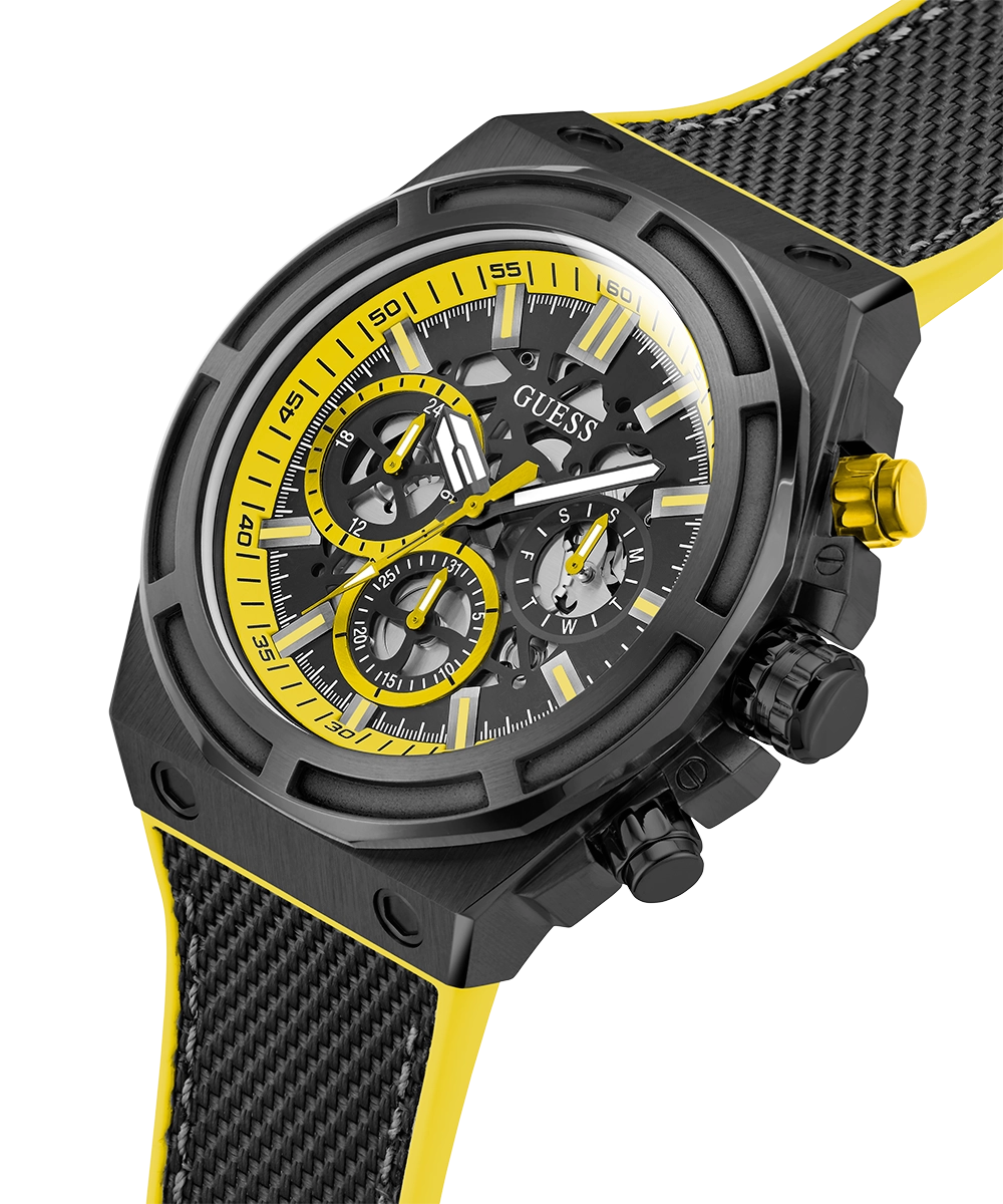GUESS Mens Black Multi-function Watch