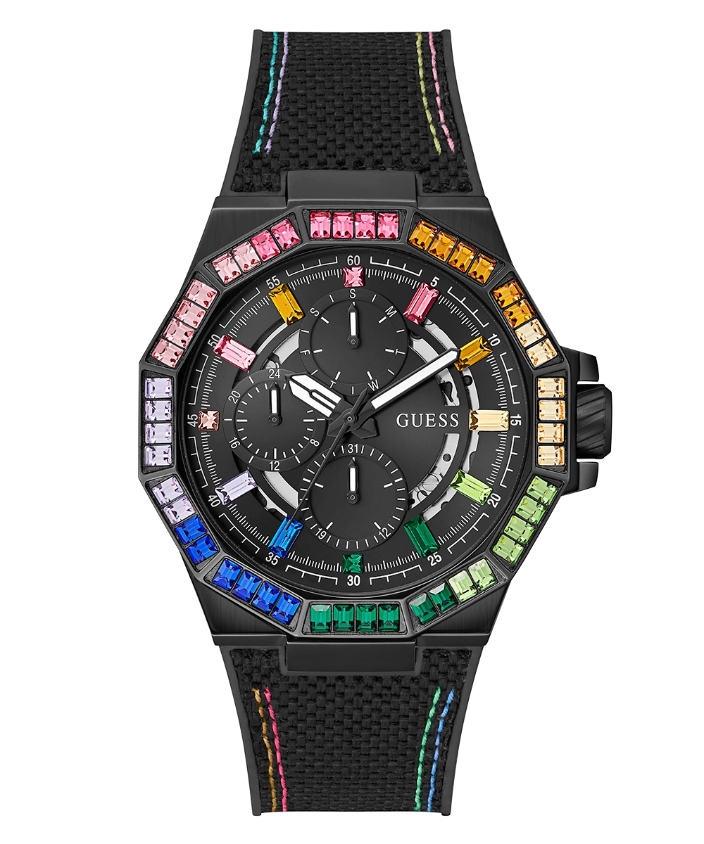 GUESS Mens Black Multi-function Watch
