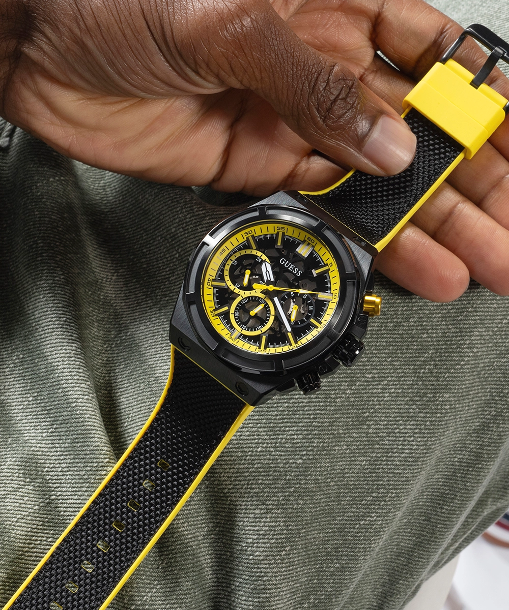GUESS Mens Black Multi-function Watch