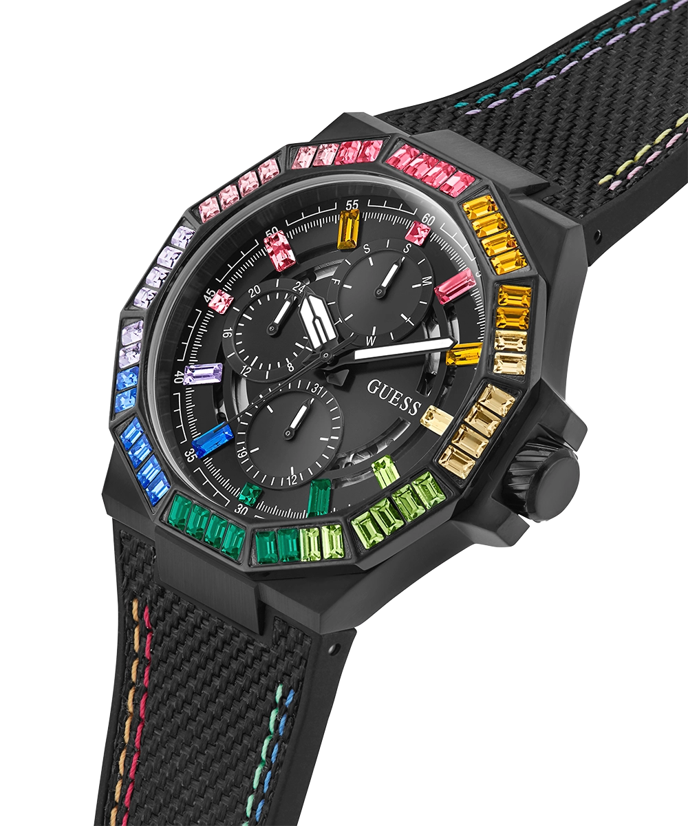 GUESS Mens Black Multi-function Watch