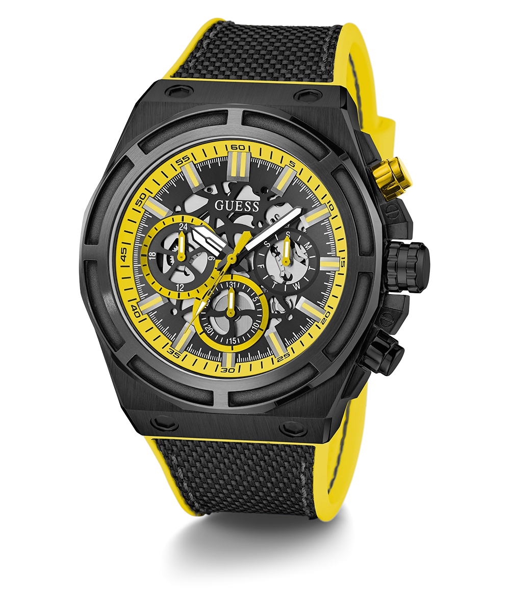 GUESS Mens Black Multi-function Watch