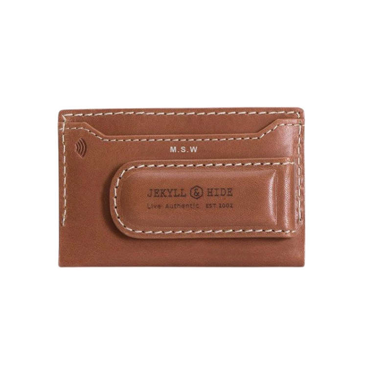 Jekyll & Hide Money Clip Card Holder - Tan