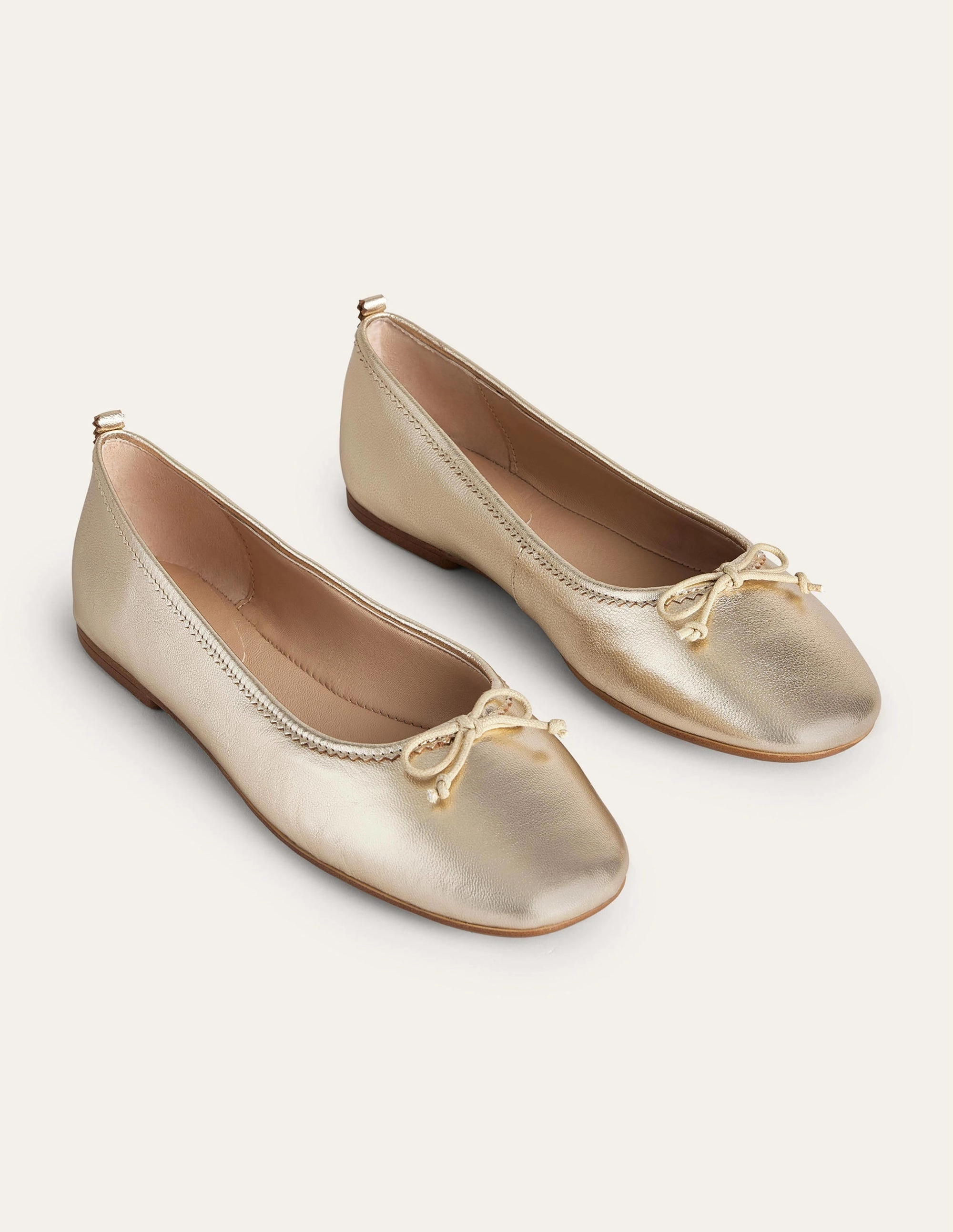 Kitty Flexi Sole Ballet Pumps-Gold