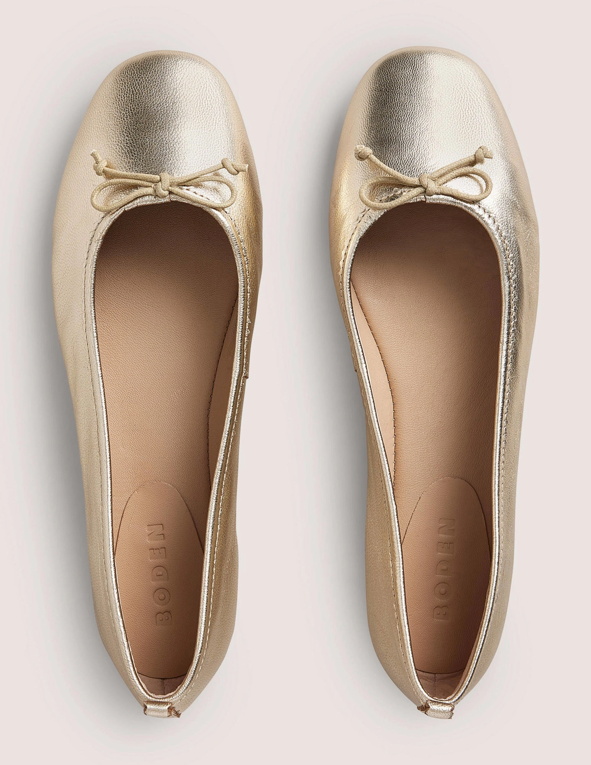 Kitty Flexi Sole Ballet Pumps-Gold