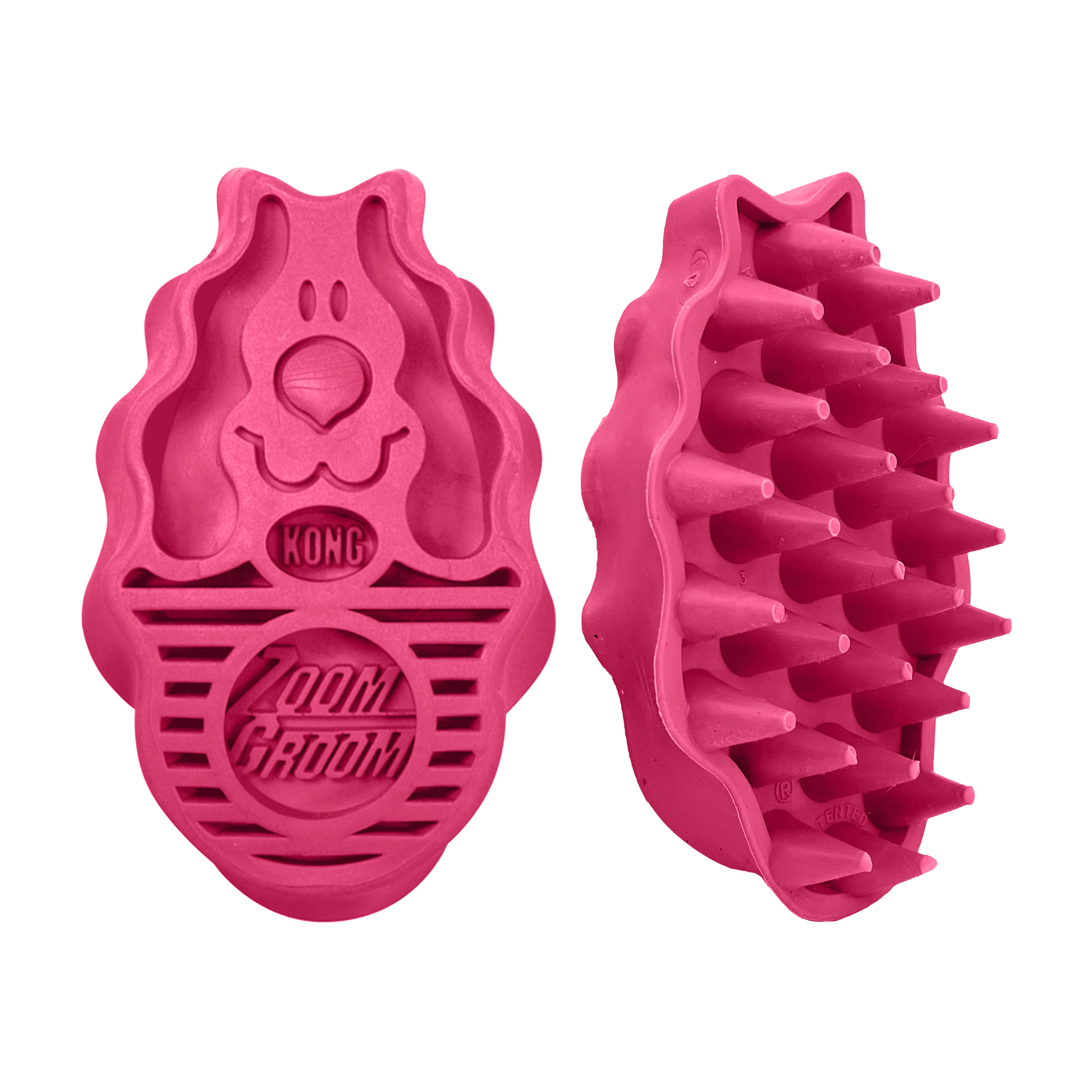 KONG ZoomGroom™ Raspberry Dog Grooming Brush