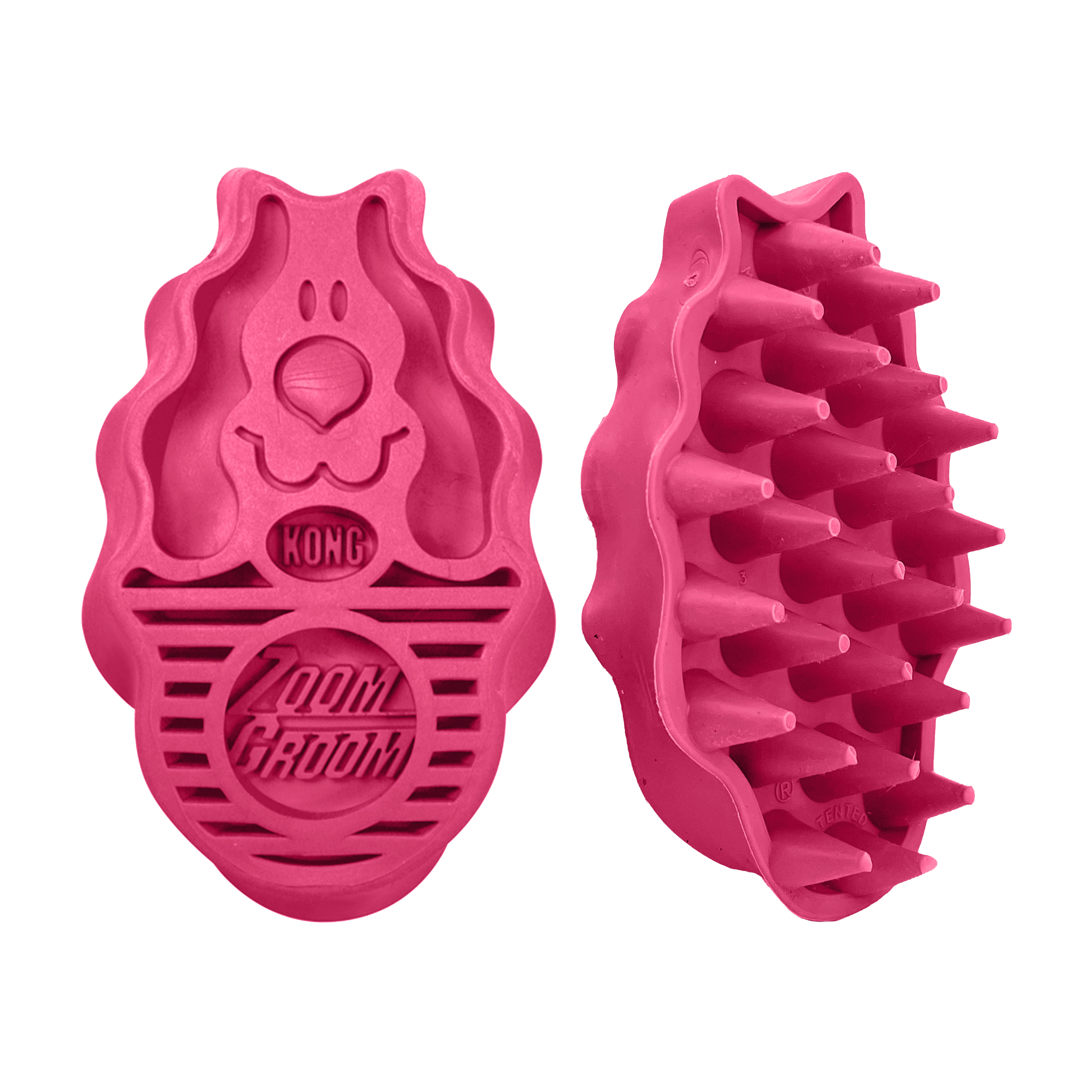 KONG ZoomGroom™ Raspberry Dog Grooming Brush