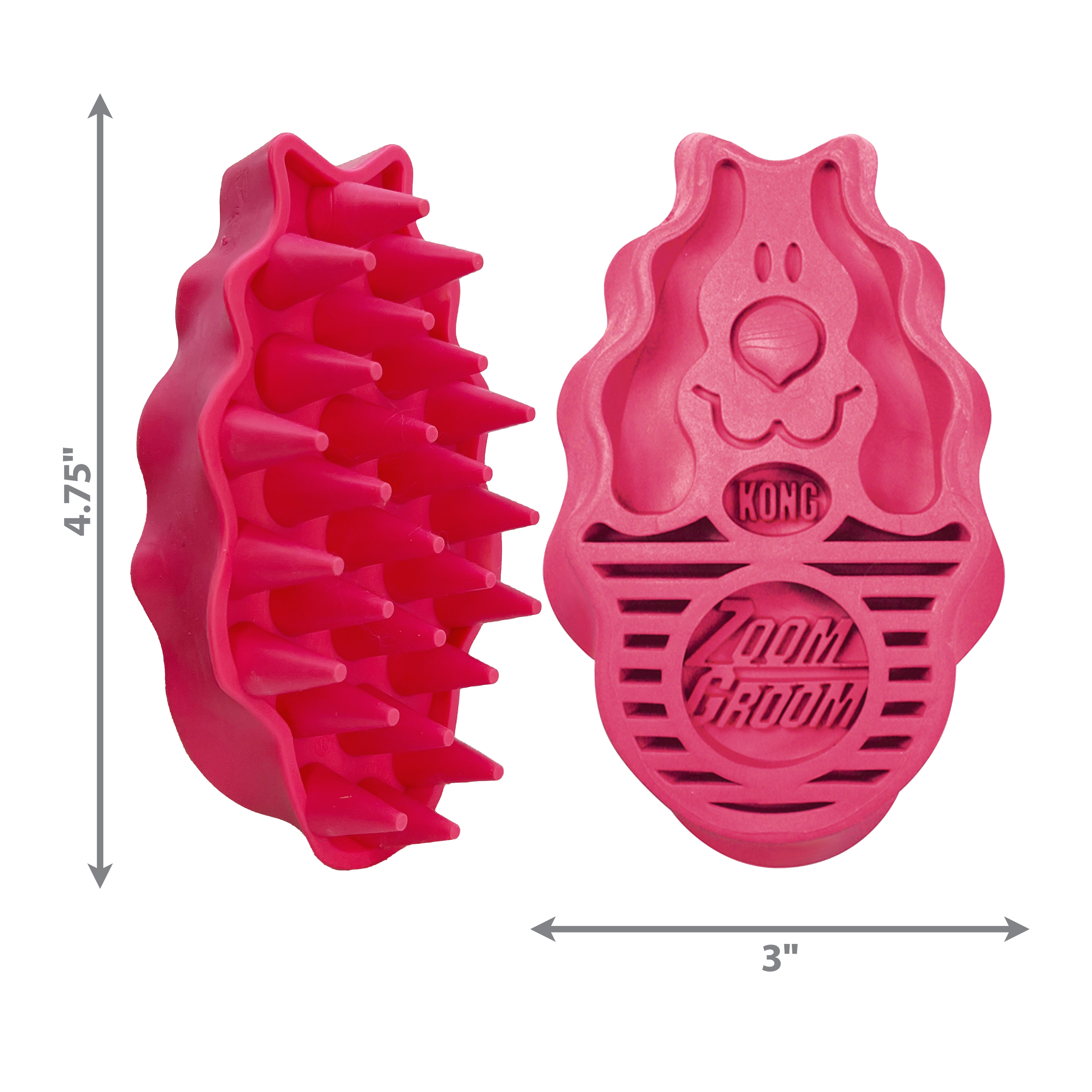 KONG ZoomGroom™ Raspberry Dog Grooming Brush