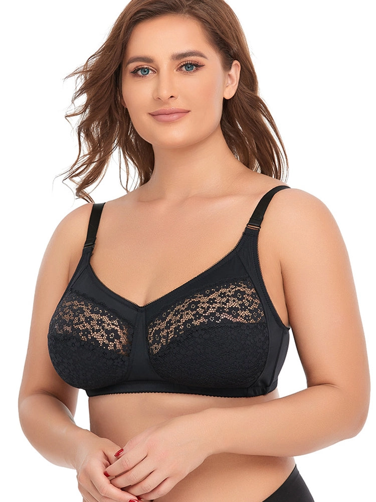 Lace Floral Wireless Magic Lift Full Cup Bras