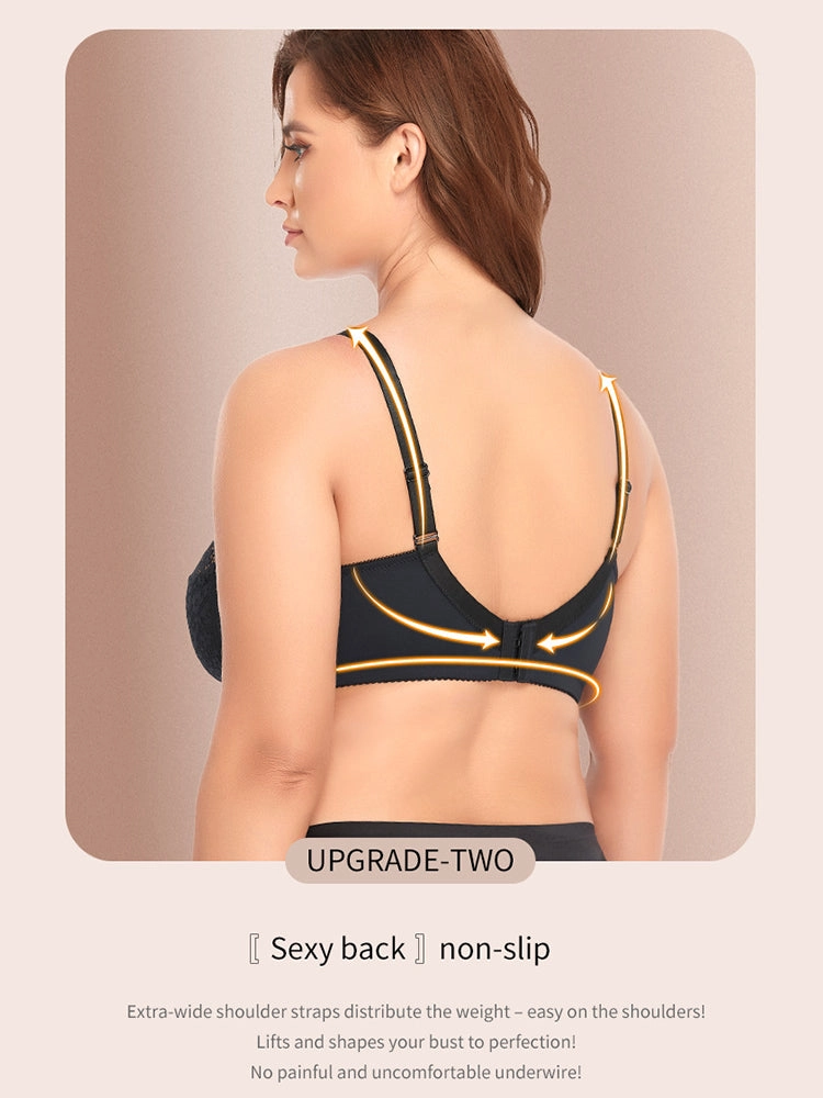 Lace Floral Wireless Magic Lift Full Cup Bras