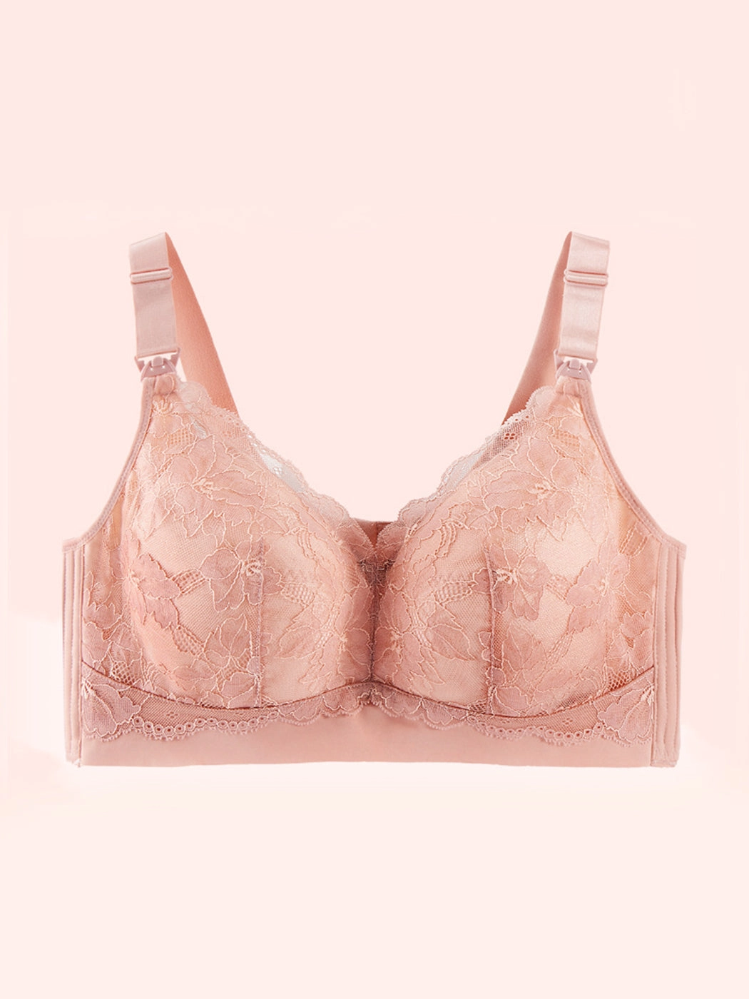 Lace Full Coverage Postpartum Nursing Wireless Bra