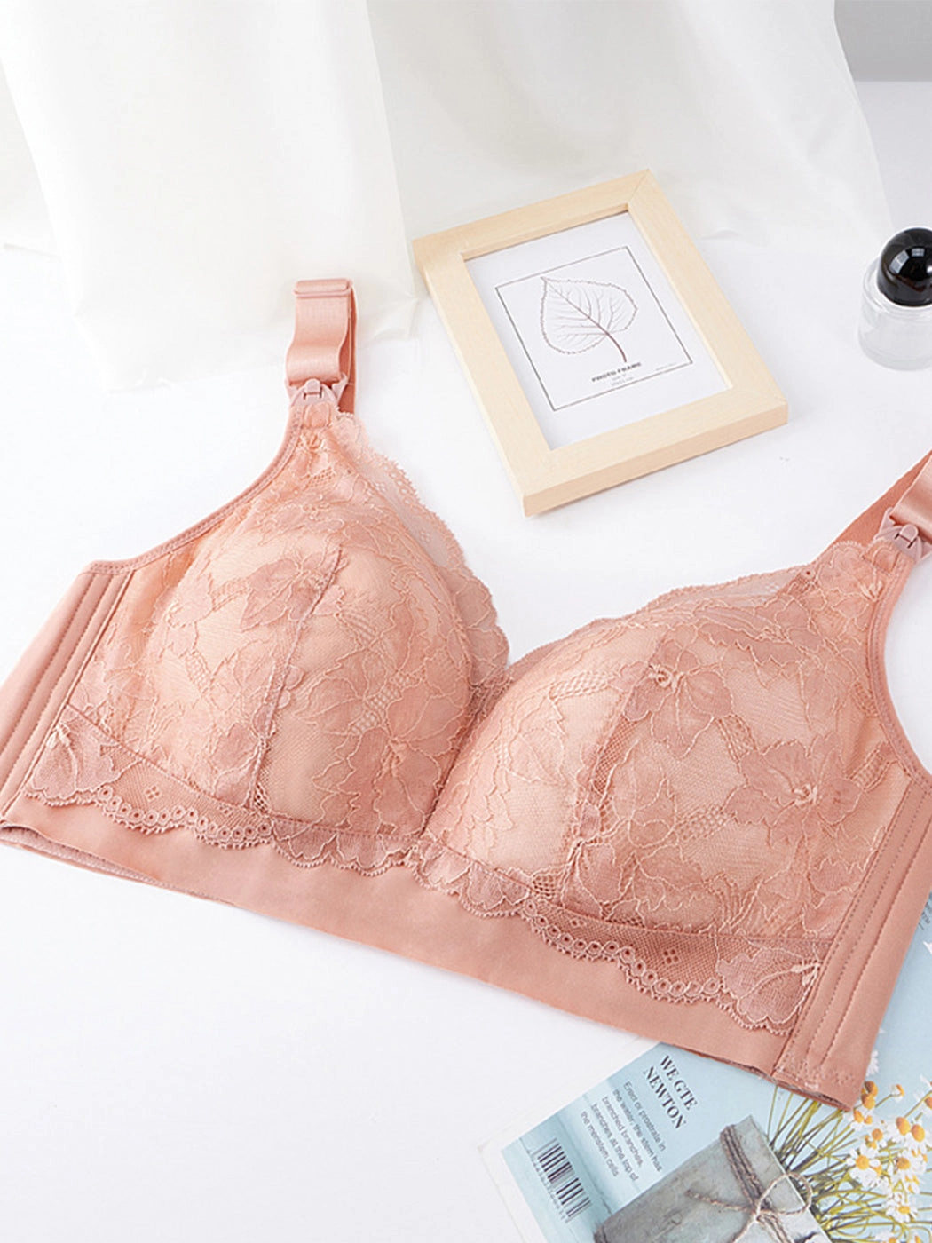 Lace Full Coverage Postpartum Nursing Wireless Bra