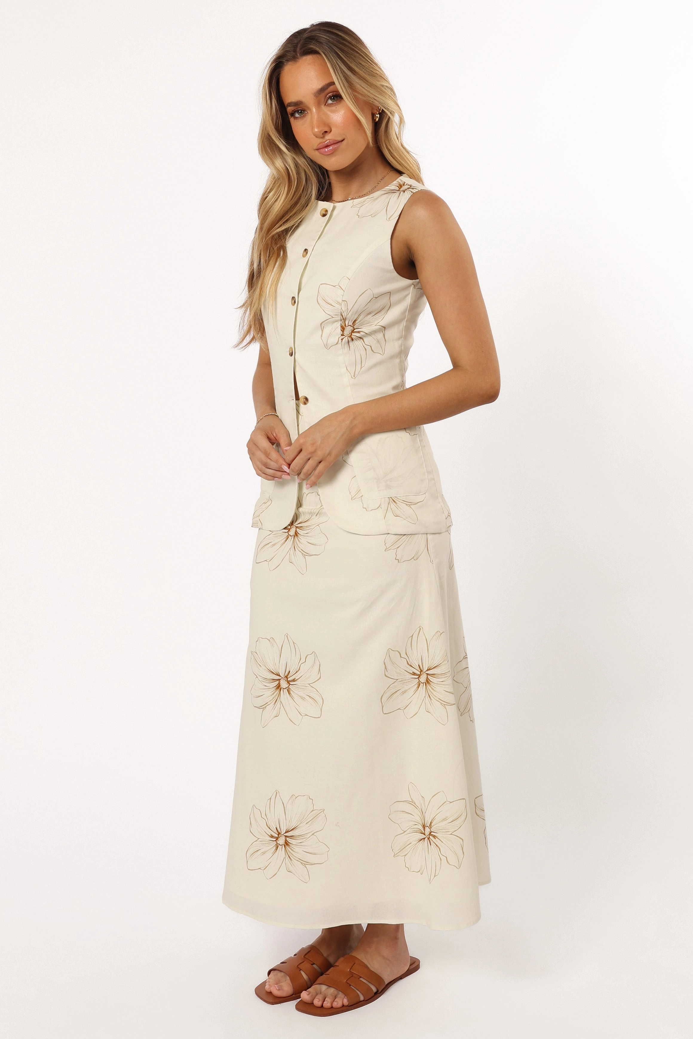 Luna Midi Skirt - Floral