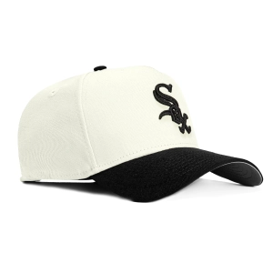 New Era 9Forty A-Frame Chicago White Sox Snapback Hat - White. Black