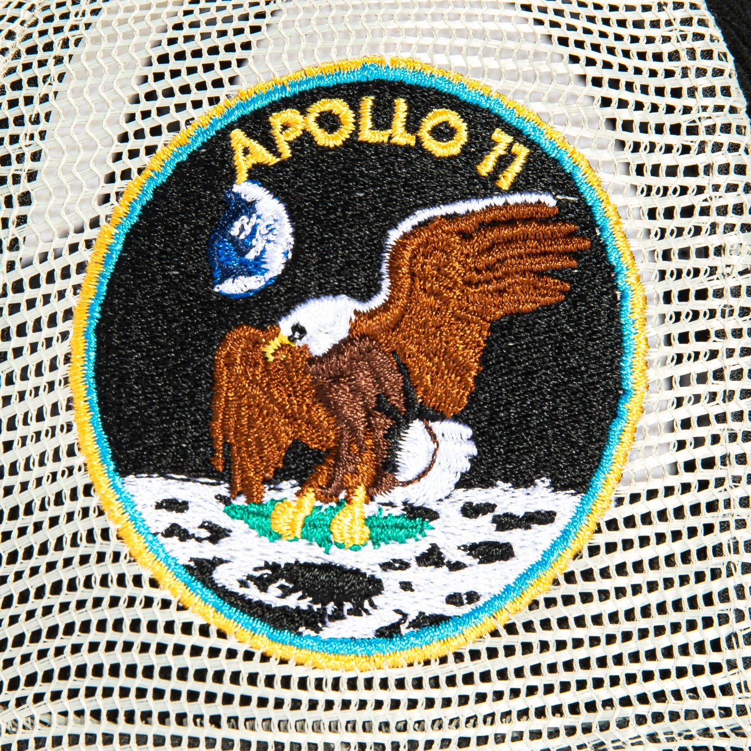 New Era 9Forty A-Frame Corduroy Rope Houston Astros Apollo 11 Patch Snapback Trucker BP Hat - Black. Stone
