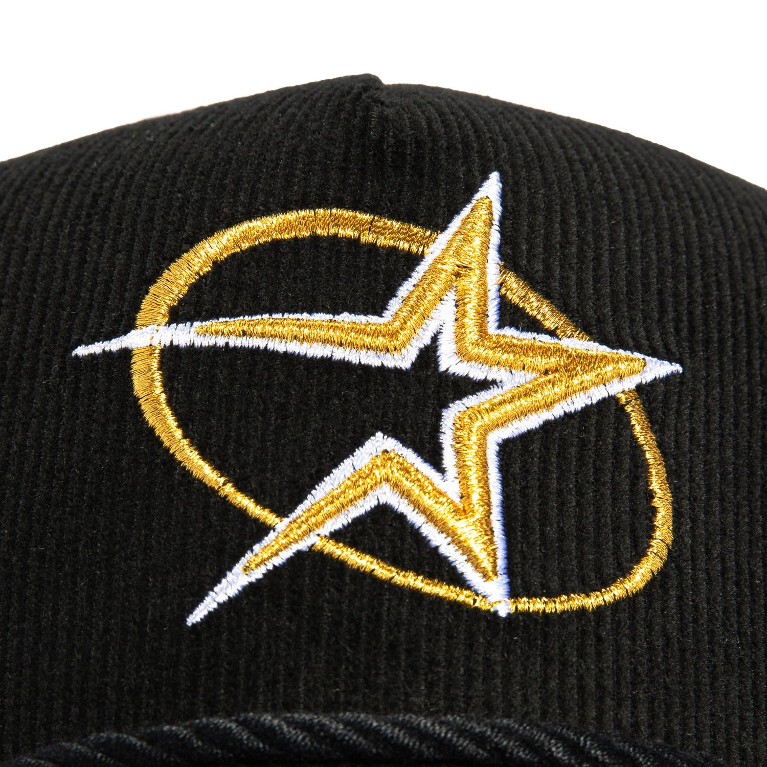 New Era 9Forty A-Frame Corduroy Rope Houston Astros Apollo 11 Patch Snapback Trucker BP Hat - Black. Stone