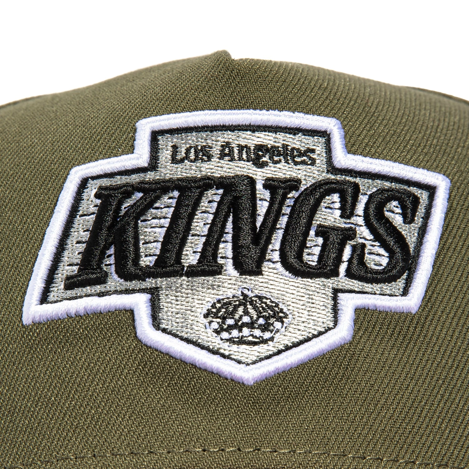 New Era 9Forty A-Frame Los Angeles Kings Logo Patch Snapback Hat - Olive. Cardinal