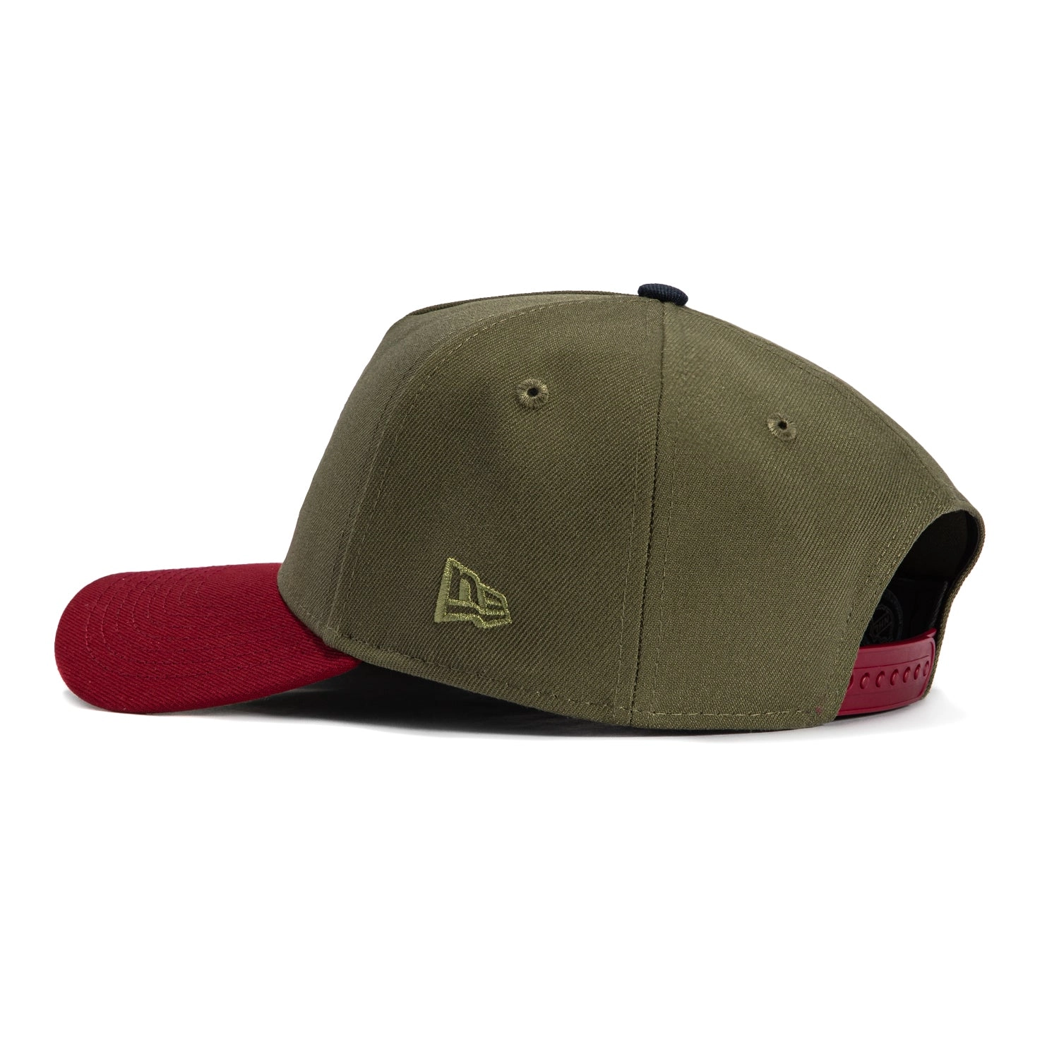 New Era 9Forty A-Frame Los Angeles Kings Logo Patch Snapback Hat - Olive. Cardinal