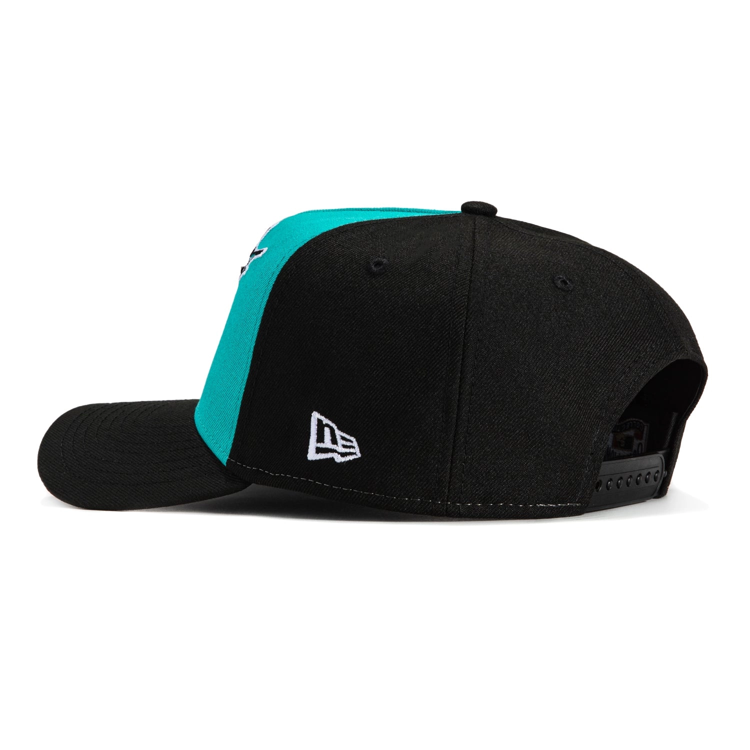 New Era 9Forty A-Frame Miami Marlins Snapback OTC Rail Hat - Black. Teal
