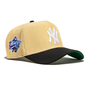 New Era 9Forty A-Frame New York Yankees 1998 World Series Patch Snapback Hat - Tan. Black