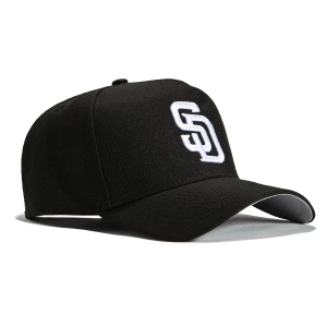 New Era 9Forty A-Frame San Diego Padres Snapback Hat - Black. White