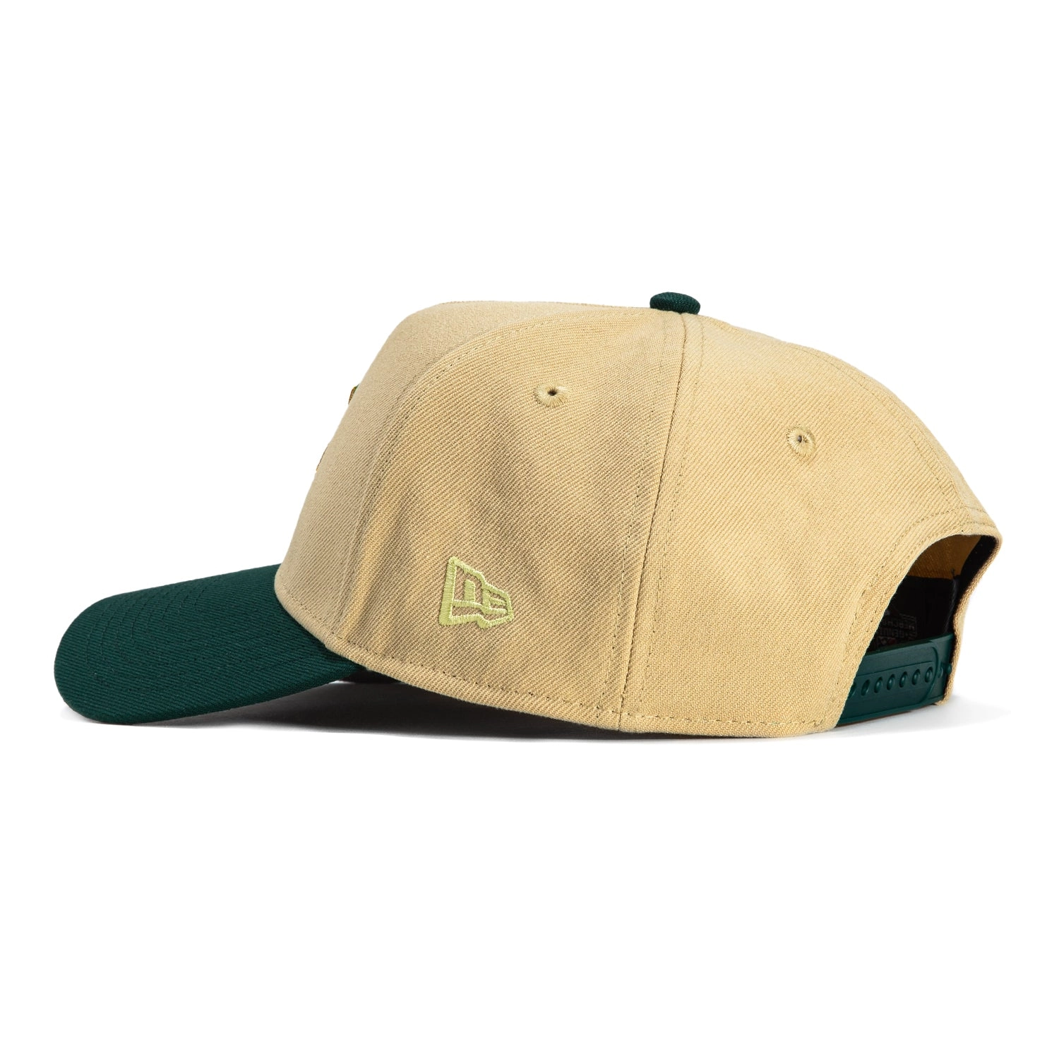 New Era 9Forty A-Frame San Jose Giants Snapback Hat - Tan. Green. Metallic Gold