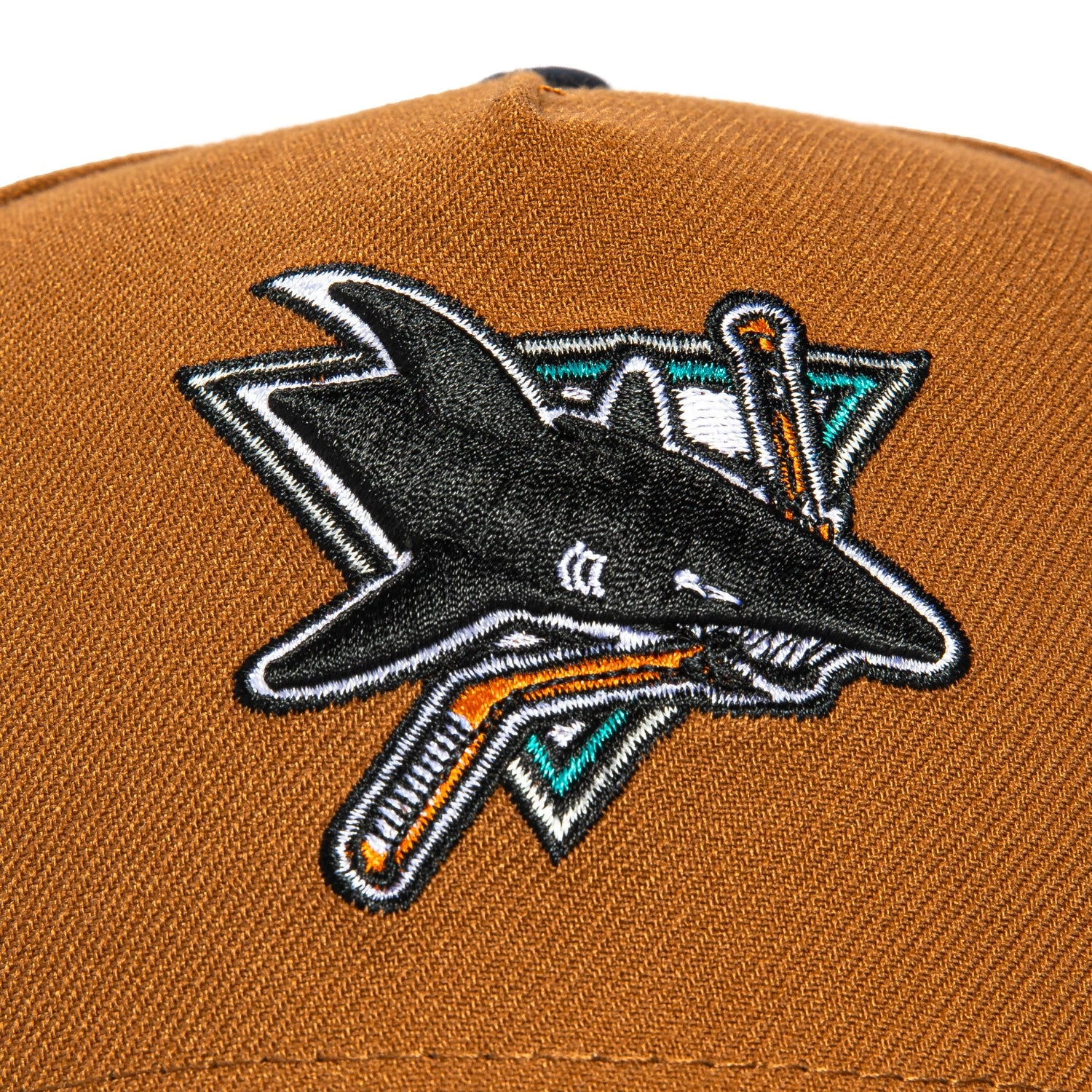 New Era 9Forty A-Frame San Jose Sharks Logo Patch Snapback Hat - Khaki. Olive