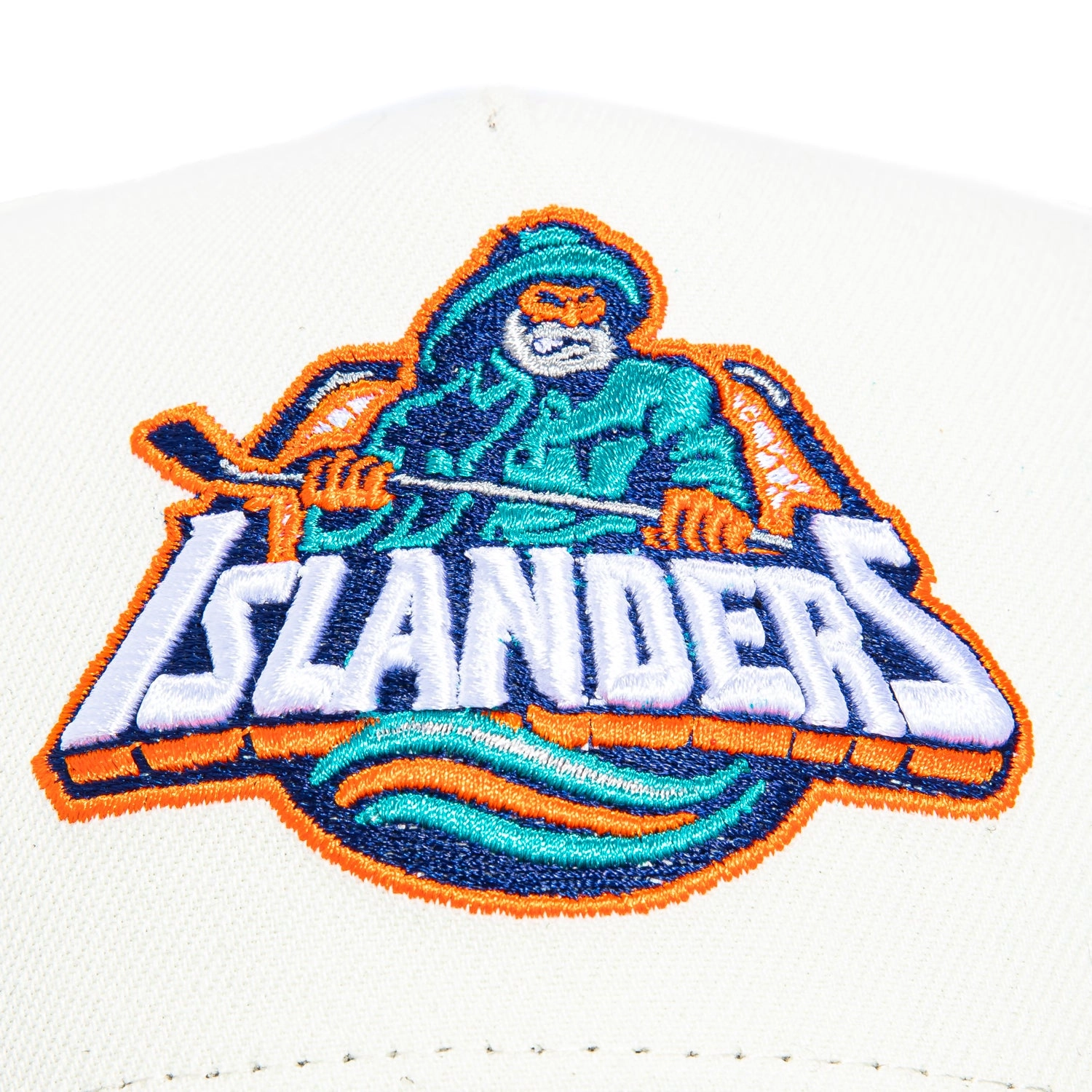 New Era 9Forty A-Frame White Dome New York Islanders Snapback Hat - White. Navy