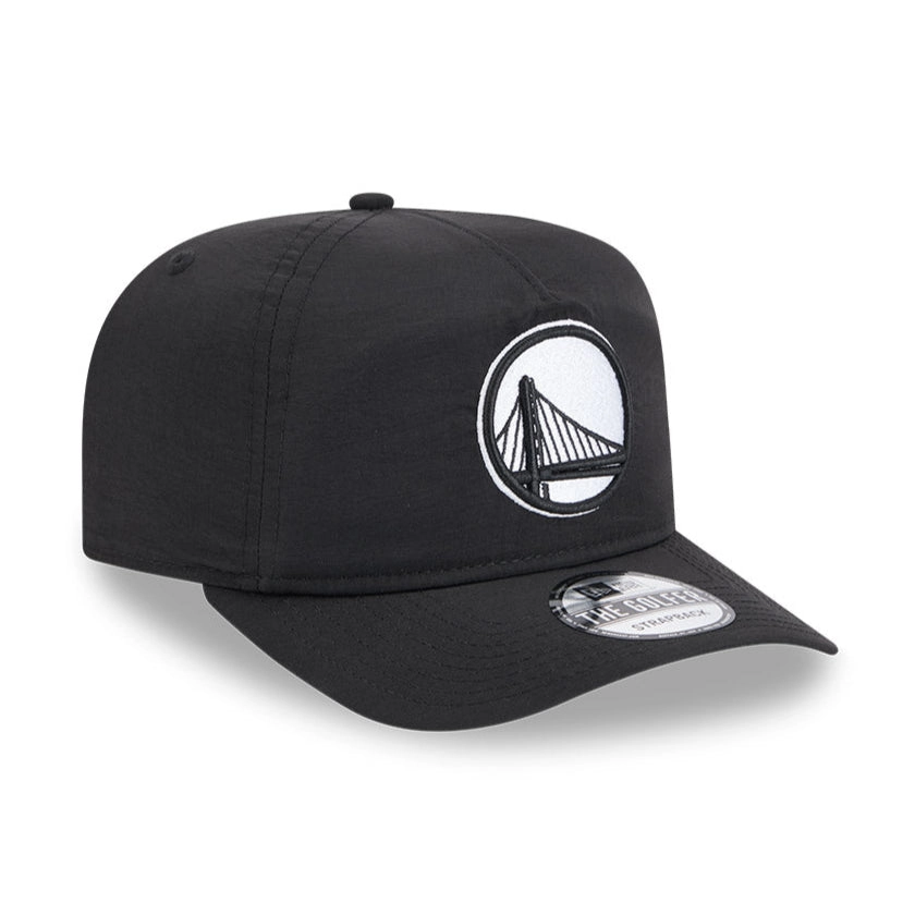 New Era Golfer Everyday Nylon Golden State Warriors Strapback Hat - Black
