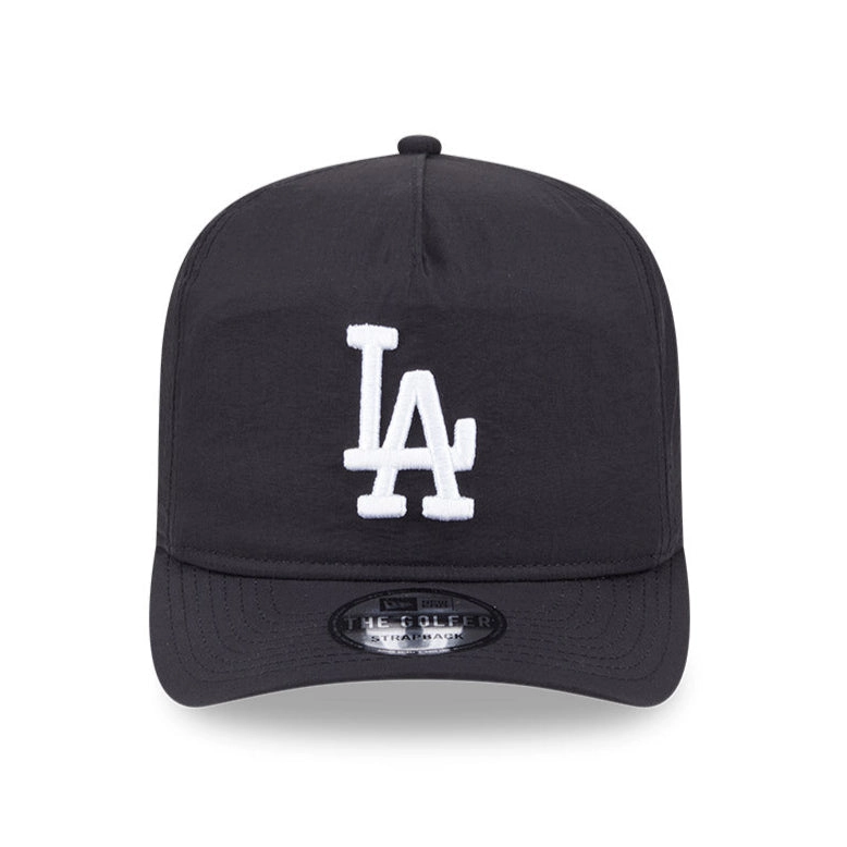 New Era Golfer Everyday Nylon Los Angeles Dodgers Strapback Hat - Black