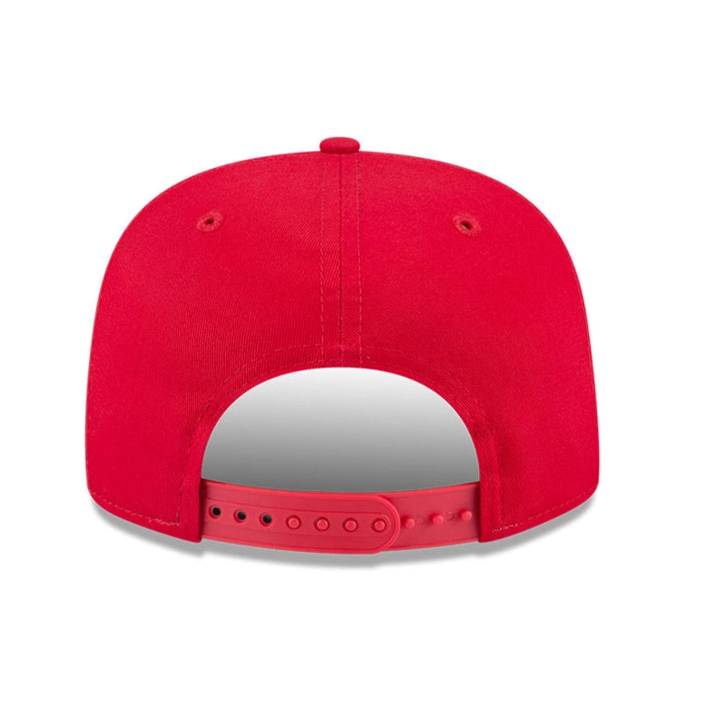 New Era Golfer Team Chain Stitch Los Angeles Angels Logo Patch Snapback Hat - Red