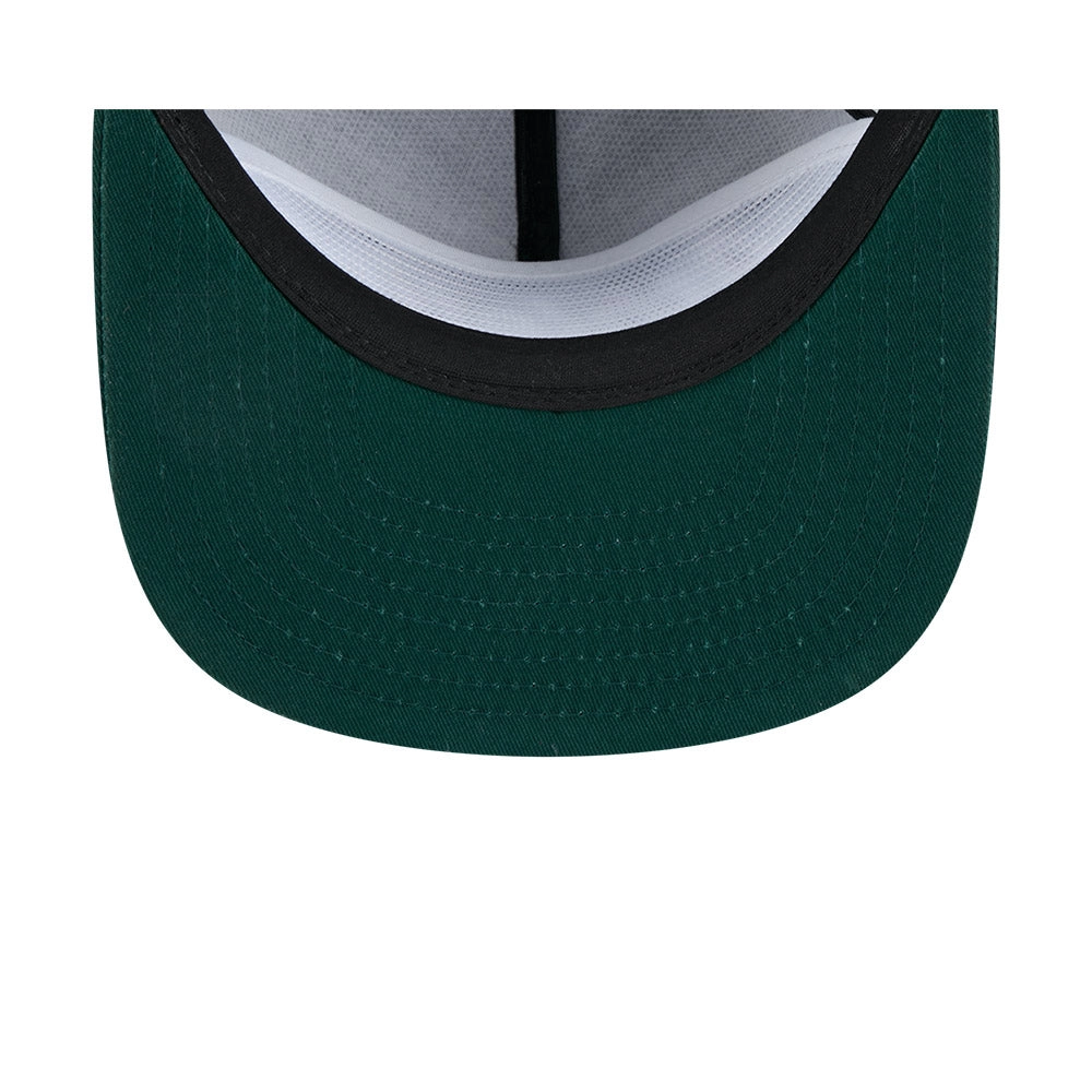 New Era Golfer Team Chain Stitch Oakland Athletics Logo Patch Snapback Hat - Green