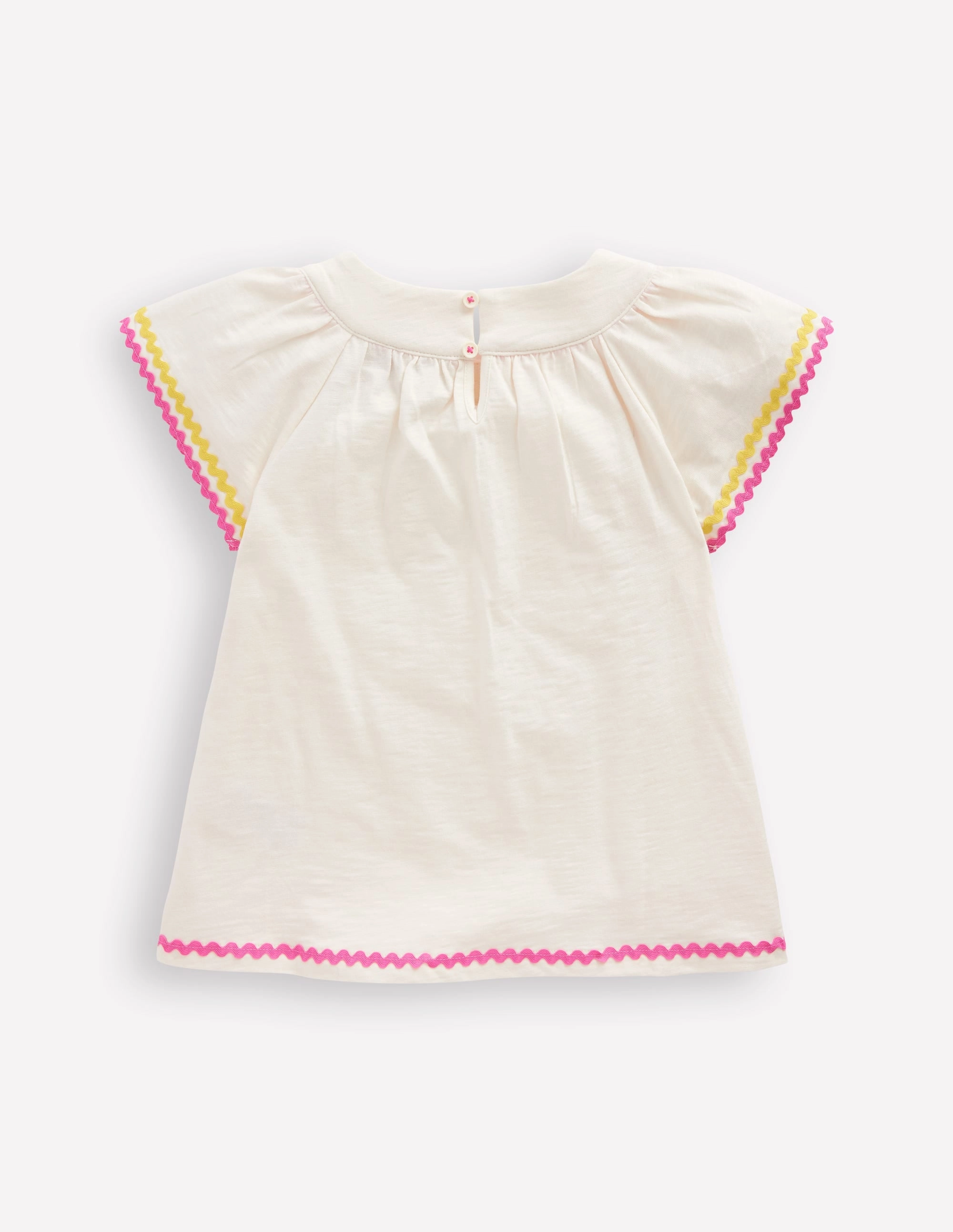 Trim Detail Pretty Top-Soft Ivory