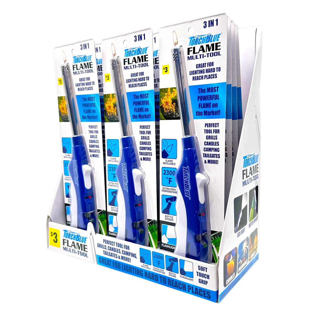 Utility Soft Flame Multi-Tool Lighter - 12 Pieces Per Retail Ready Display 41542