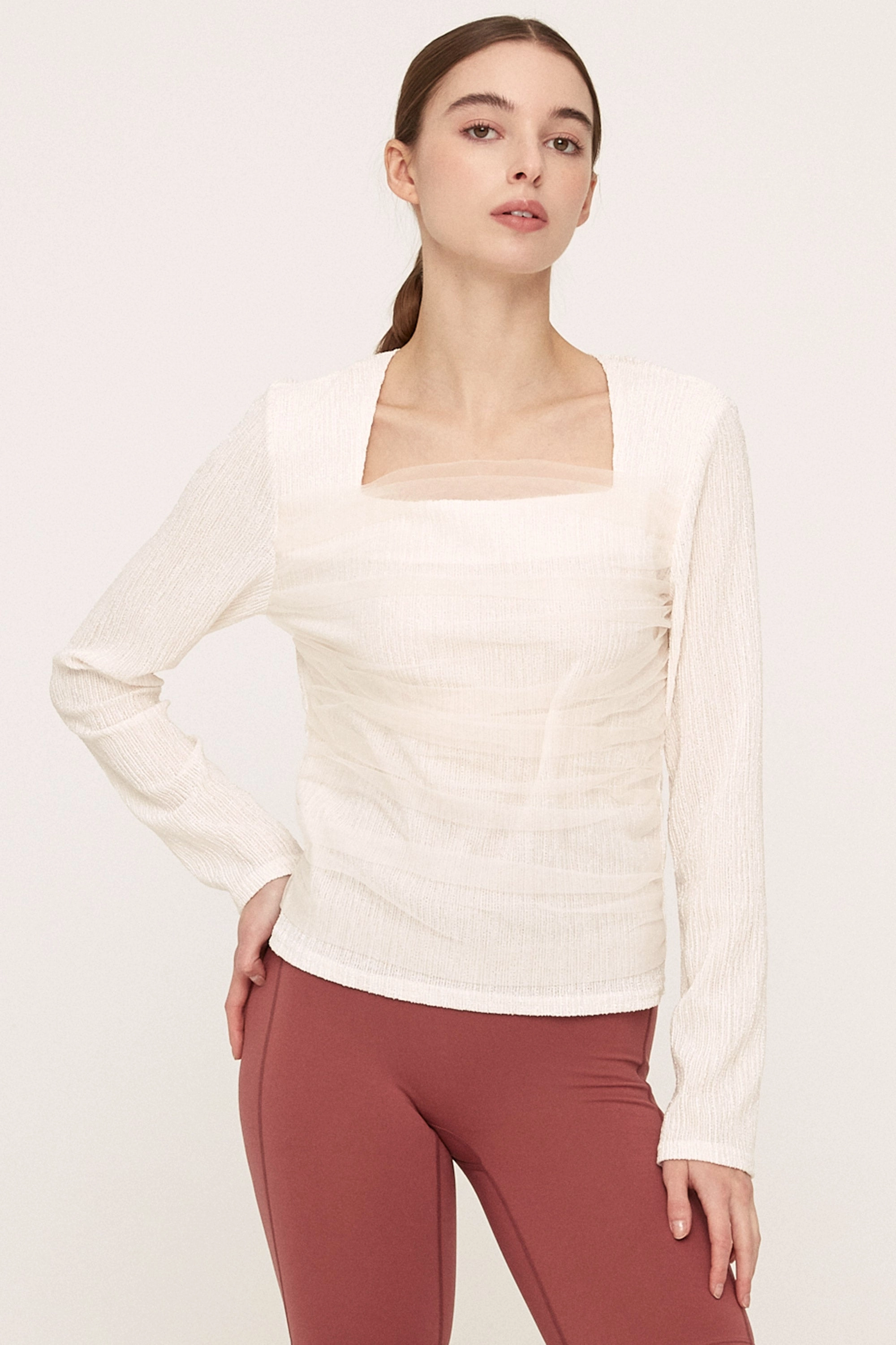 Whitney Mesh Layered Top