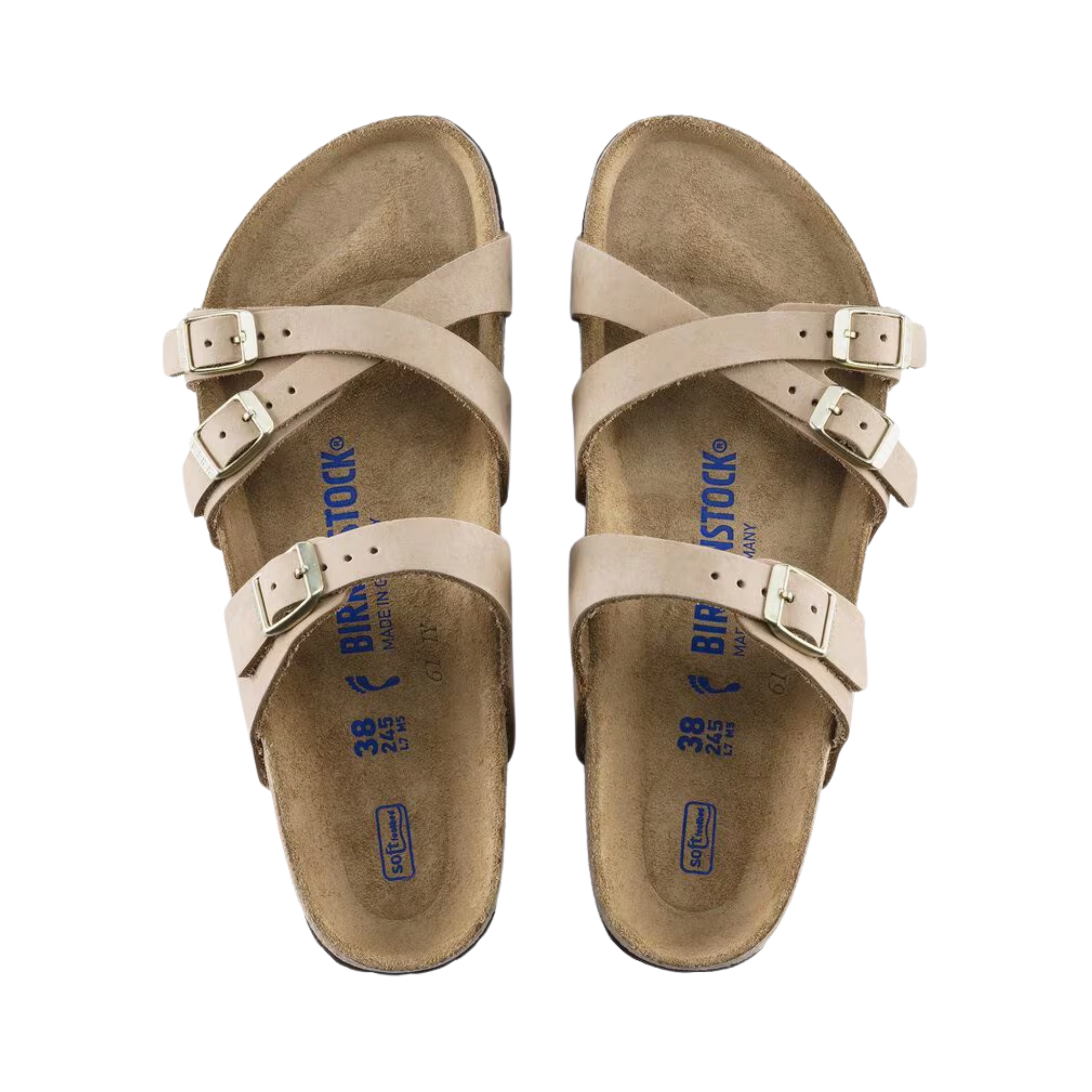 Women's Franca Soft Footbed (Nubuck Leather) - Sandcastle