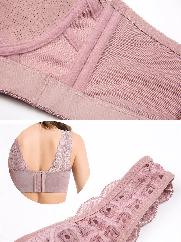 Women's Sexy Front Criss-Cross Lace Minimizer Bra