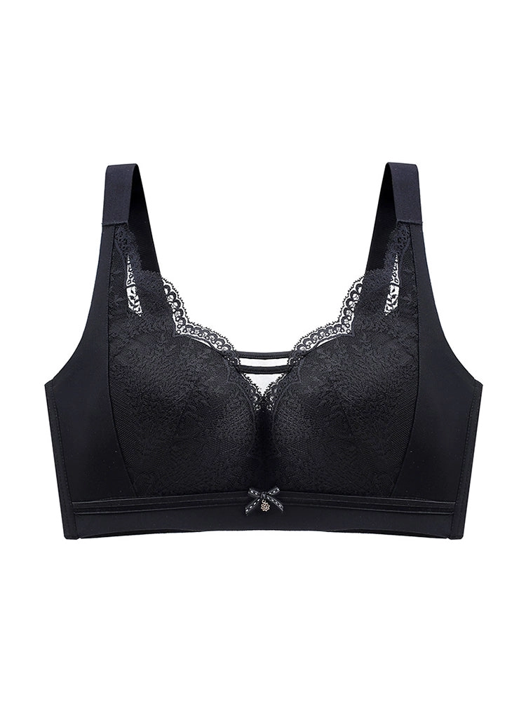 Women's Wire Free Beauty Lace Full Coverage Minimizer Bras