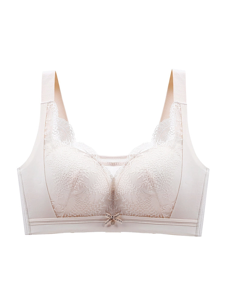 Women's Wire Free Beauty Lace Full Coverage Minimizer Bras