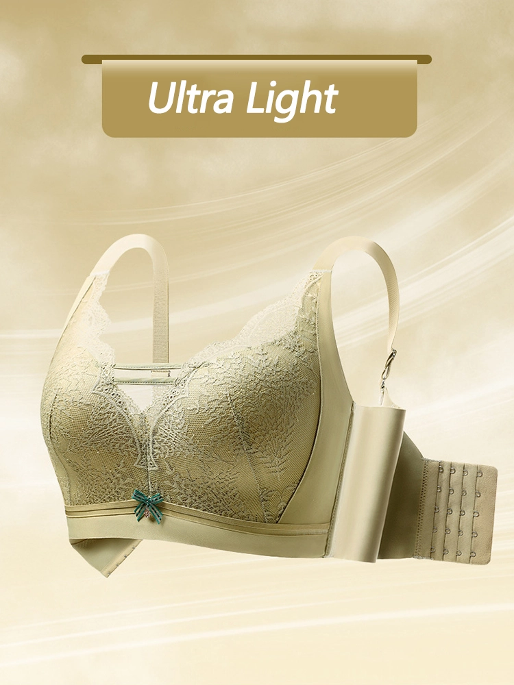 Women's Wire Free Beauty Lace Full Coverage Minimizer Bras